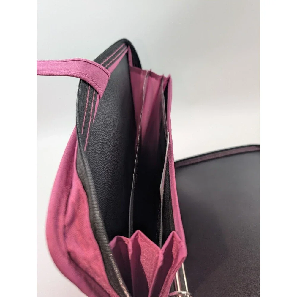 Trapper Keeper Styled Five Star Binder Pink Black 3 Ring Organizer Pencil Pouch
